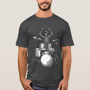 Drummer Skeleton Drumming T-Shirt