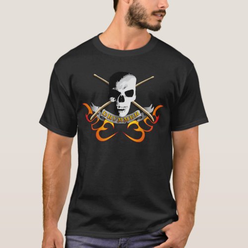 Drummer skull C T_Shirt
