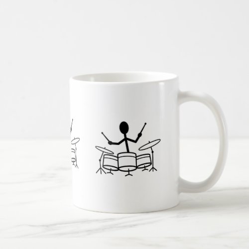 Drummer Stick Figure Coffee Mug