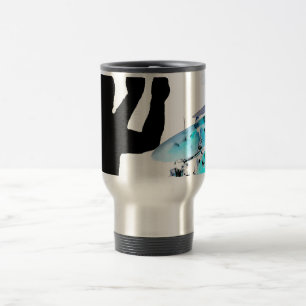 Drummer sticks in air shadow blue invert drums travel mug