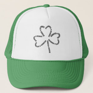 Drummer Text Shamrock  Trucker Hat