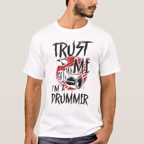 Drummer Trust Me Im A Drummer Vintage Retro T_Shirt