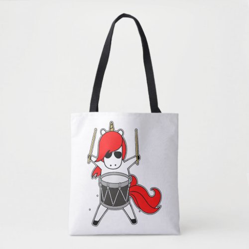 Drummer Unicorn _ Unicorn loves drums   Tote Bag