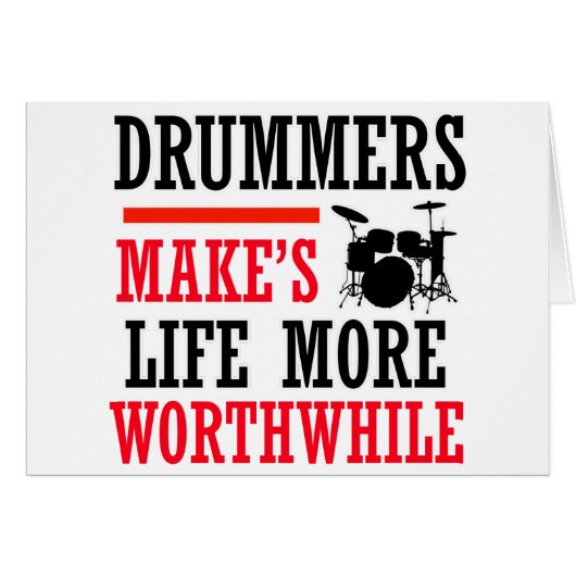 drummers design cards (Front Horizontal)