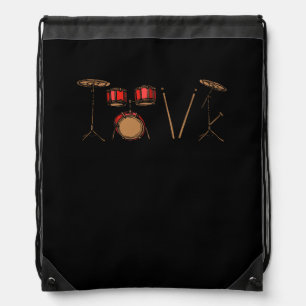 Drummers Drumming Drum Love Drums Marching Band Mu Drawstring Bag