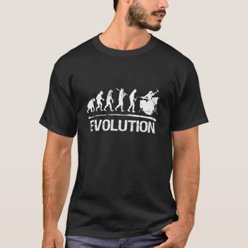 Drummers Gift Evolution Of Drumming T_Shirt