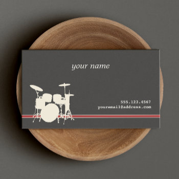 Drummer's Music Business Card by sm_business_cards at Zazzle