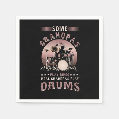 Drummers Music Lovers Drumming Musicians Real Gran Napkins