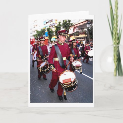 Drummers on Palm Sunday Marbella Holiday Card
