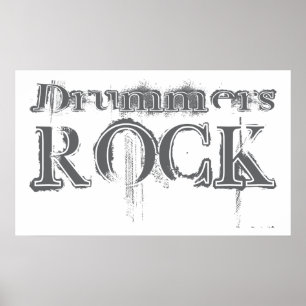 Drummers Rock Poster
