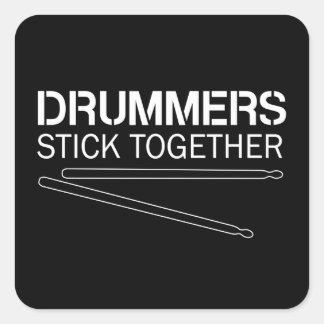 Drummers Stick Together Square Sticker