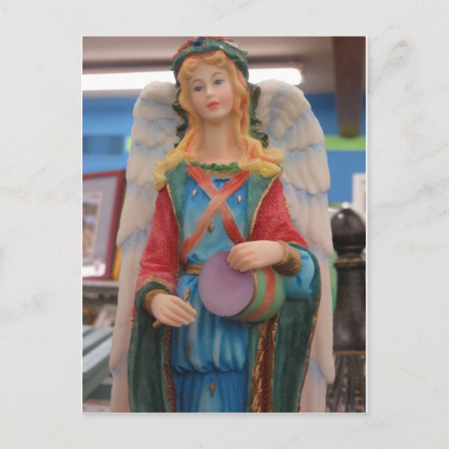 Drumming Angel Postcard (Front)