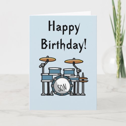 Drumming Birthday card
