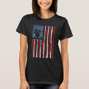 Drumming Drummer American USA Flag 4th Of July Men T-Shirt