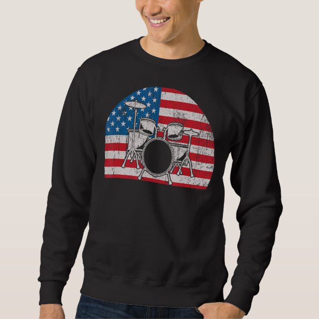 Drumming For Men Women Kids Drummer Percussion Sweatshirt (Front)