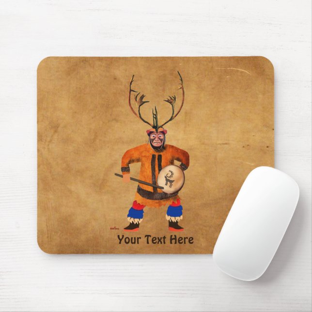 Drumming Shaman Mouse Pad (With Mouse)