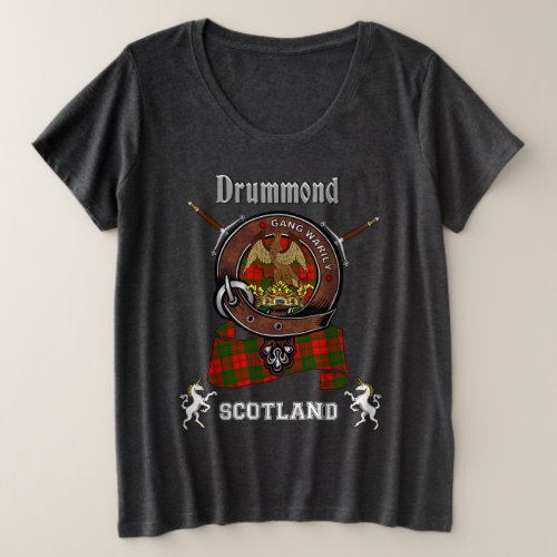 Drummond Clan Badge wSwords Plus Size T_Shirt
