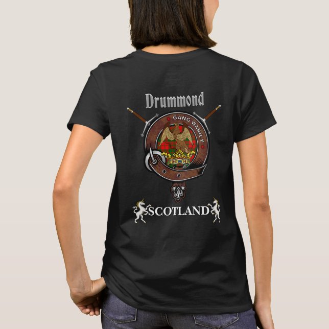 Drummond Clan Badge w/Swords T-Shirt (Back)