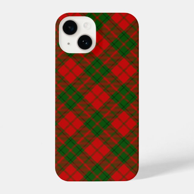 Drummond tartan red green plaid iPhone case (Back)