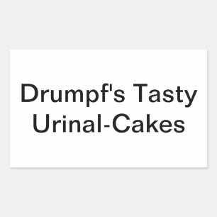 Drumpf's Tasty Urinal-Cakes Hankamer Artjunkhaus Rectangular Sticker