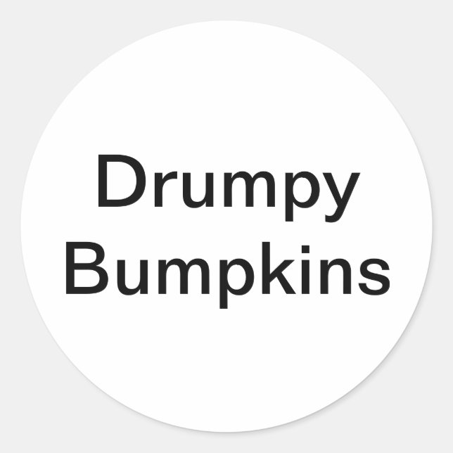 Drumpy Bumpkins Jeff Hankamer Artjunkhaus Comic Classic Round Sticker (Front)