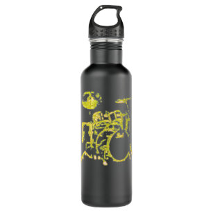 Drums 24 Neon Yellow Stainless Steel Water Bottle