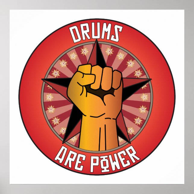 Drums Are Power Poster (Front)