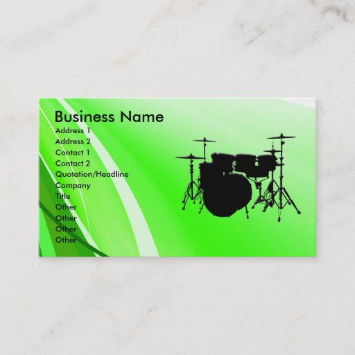 Customizable Drums Business Card Templates