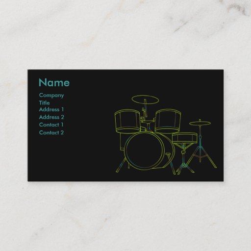 Customizable Drums Business Card