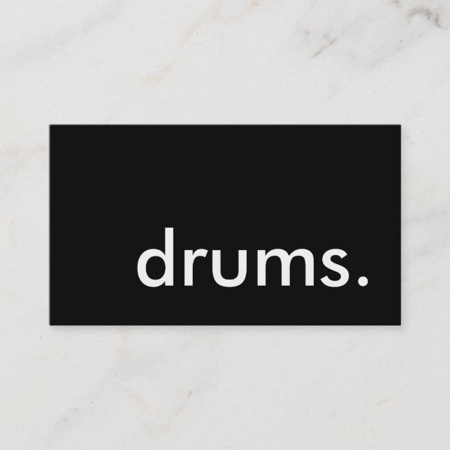 drums. business card (Front)