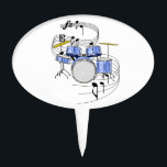 Drums Cake Topper<br><div class="desc">Music makers celebrate! Proudly announce to the world, I Play the Drums!</div>