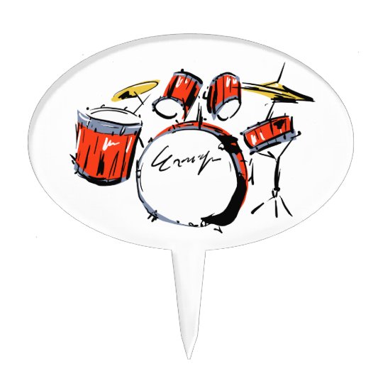 drums cake topper