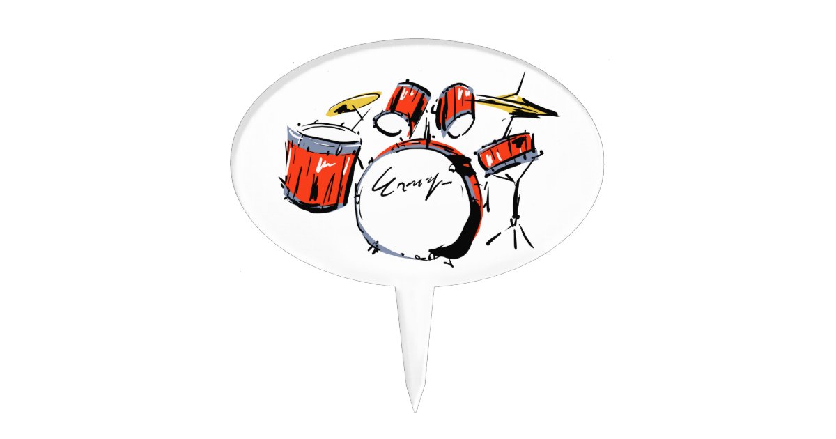 drums cake topper Zazzle