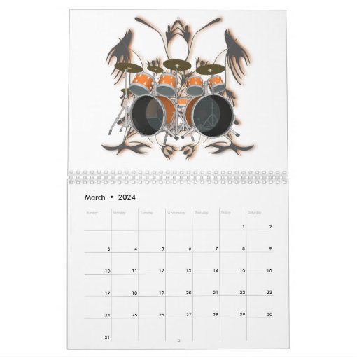 Drums Calendar | Zazzle