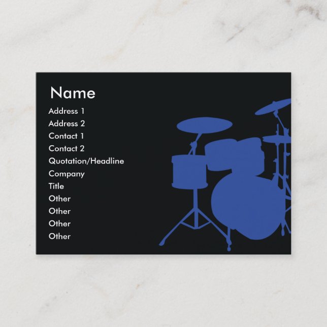 Drums - Chubby Business Card (Front)