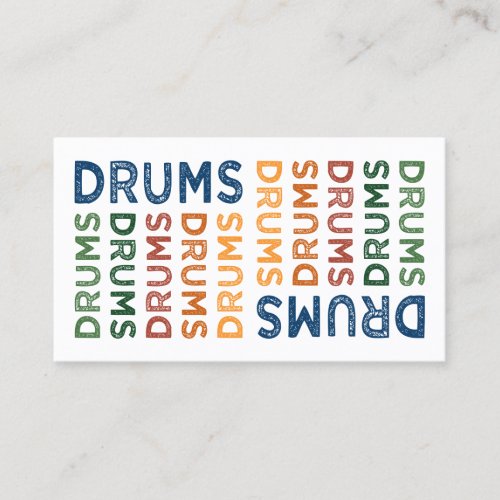 Drums Colorful Business Card