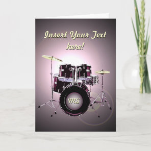 Drums (customizable) card
