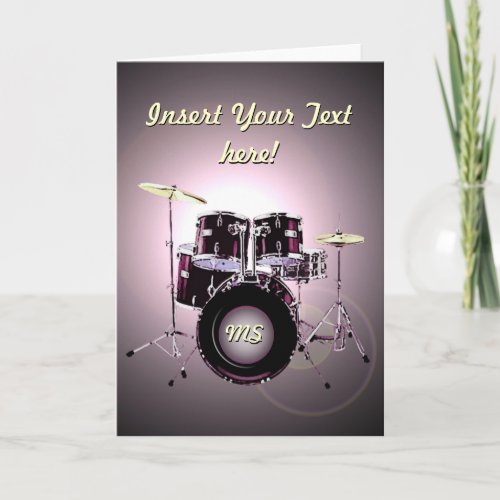 Drums customizable card