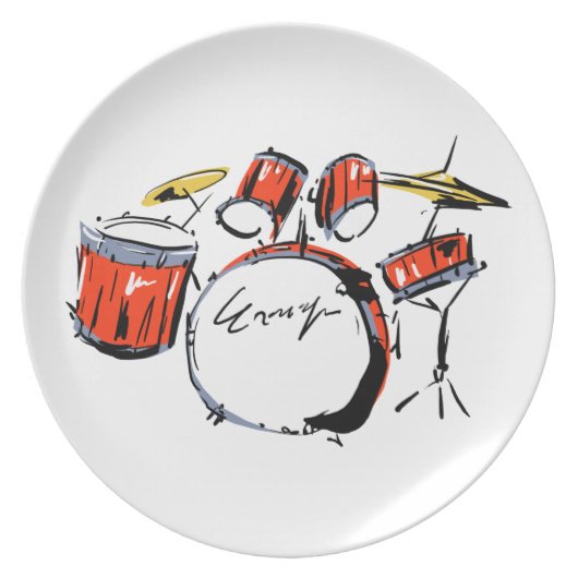drums dinner plate (Front)