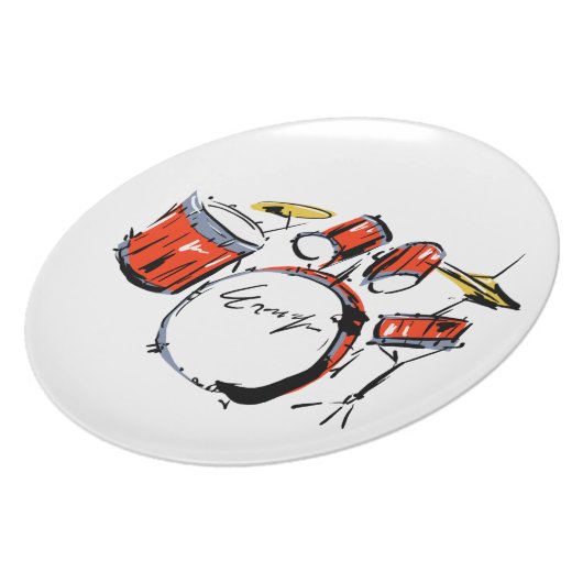 drums dinner plate (Left Side)