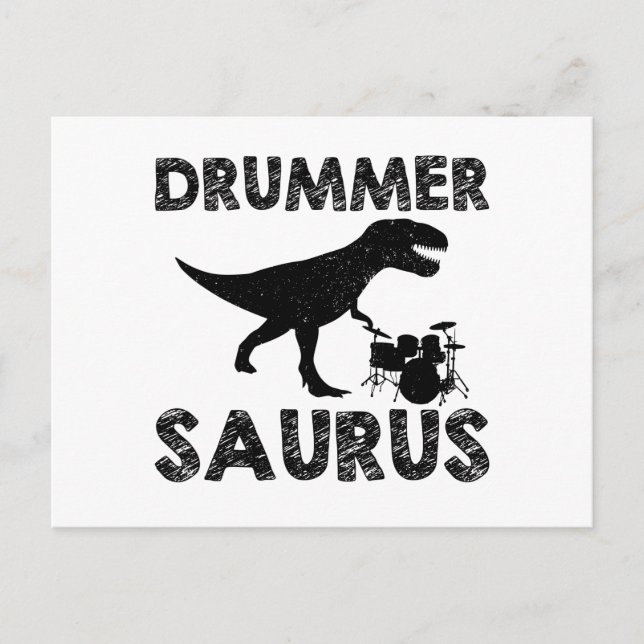 Drums Dinosaurs | Drummer Musician Gifts Postcard (Front)