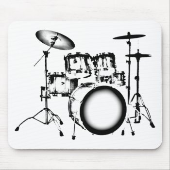 Drums "drawing" Mouse Pad by Lynnes_creations at Zazzle