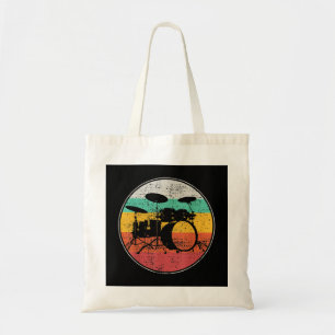 Drums Drummer Band Drumset Retro Vintage Tote Bag