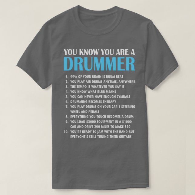 Drums Drummer Drumsticks Gift  T-Shirt (Design Front)