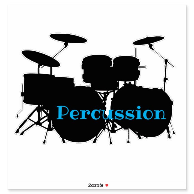 Drums DrumSet Percussion Design Contour Sticker