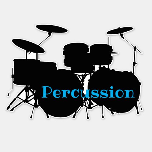 Drums DrumSet Percussion Design Contour Sticker