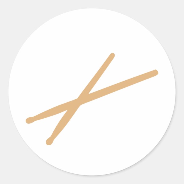 Drums - Drumsticks Classic Round Sticker (Front)