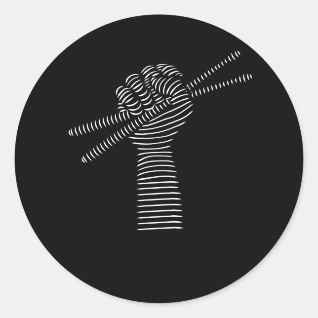 Drums Drumsticks Drummer Classic Round Sticker (Front)