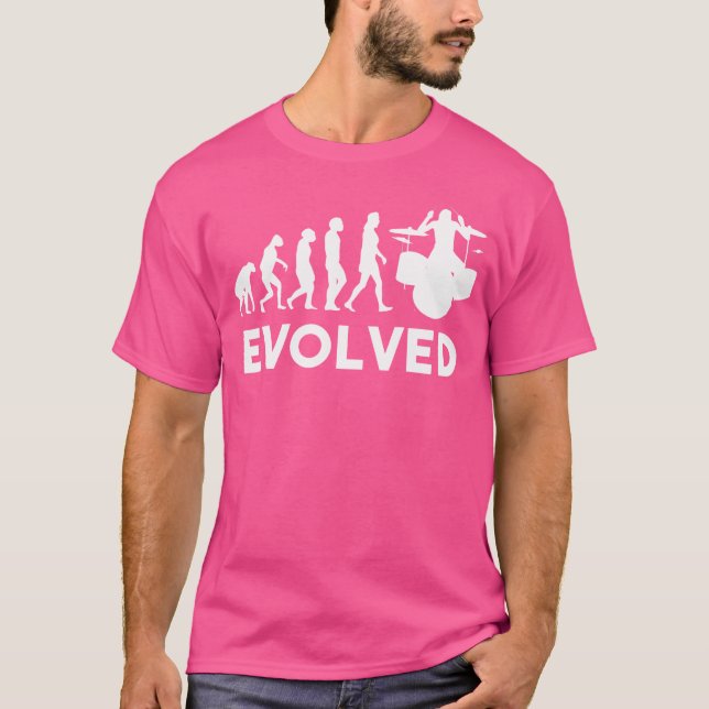 Drums Evolved Evolution Drummer Band Drummers Drum T-Shirt (Front)