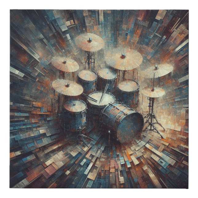 Drums Faux Canvas Print (Front)